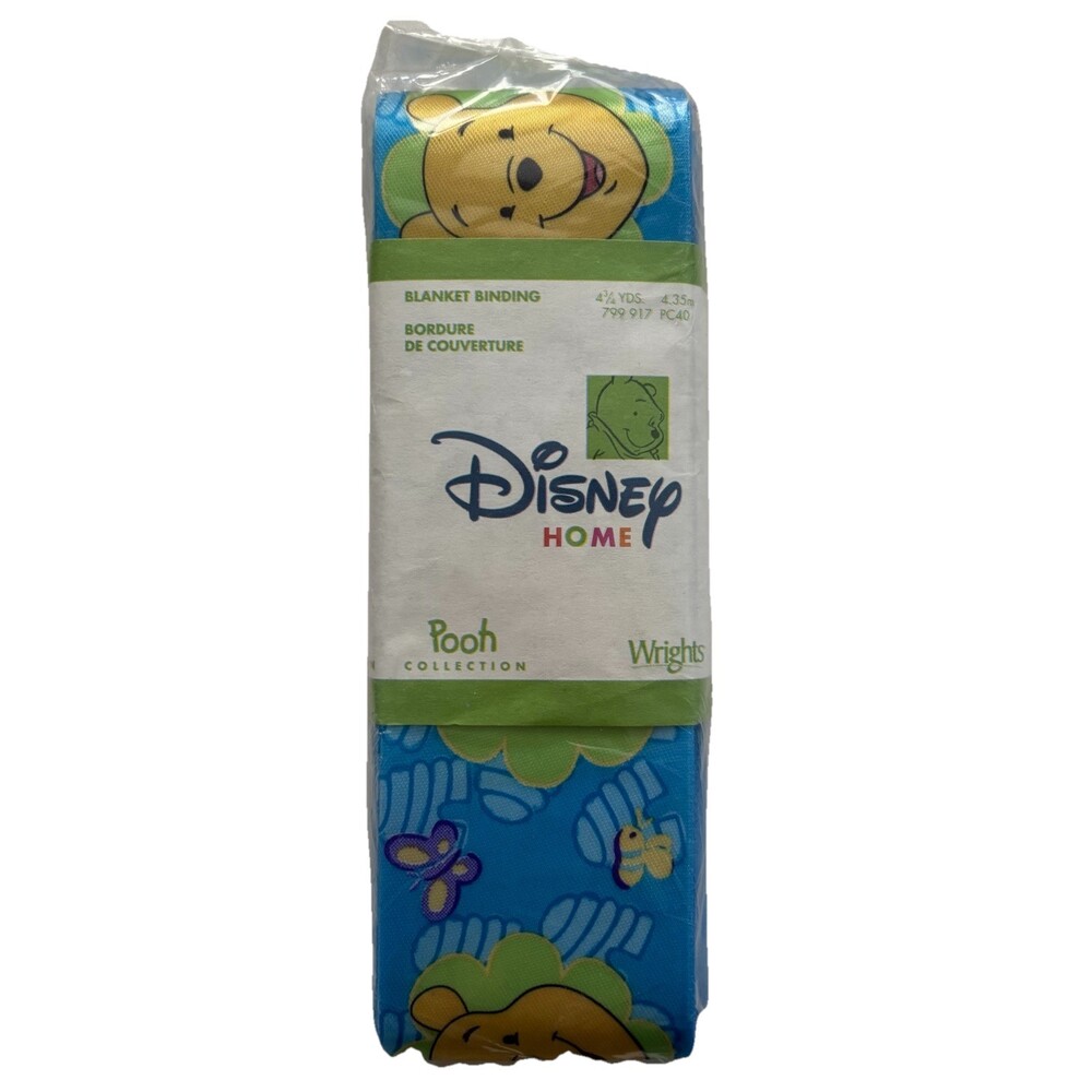Wrights Blanket Binding Disney Winnie the Pooh Y2K Circa 2002 Disney